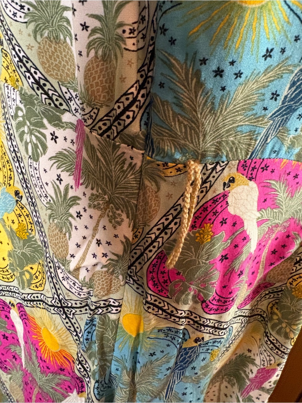 LOFT Raffia Palm Print Midi Dress NO BELT. - Picture 11 of 15